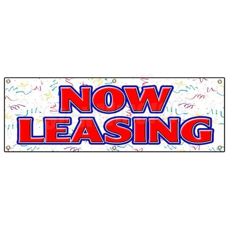 Signmission NOW LEASING BANNER SIGN for lease rent office retail space apartment apt B-72 Now Leasing
